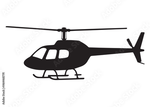 silhouette of a flying helicopter logo silhouette vector, helicopter silhouette icon logo, simple silhouette illustration of helicopter vector silhouette logo icon isolated on a white background