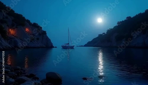 Serene Night in a Hidden Bay