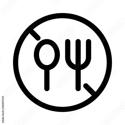 fasting icon with line style, perfect for user interface projects