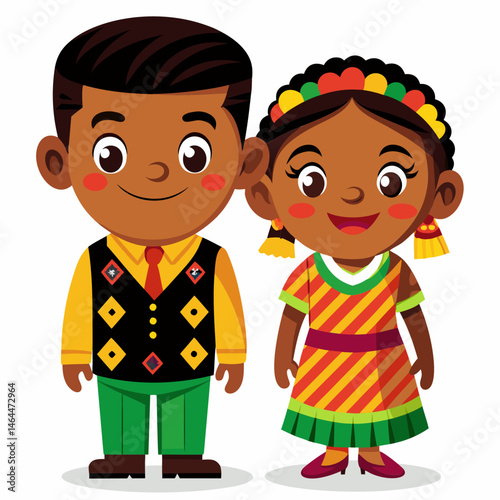 Adorable African Children in Traditional Garb