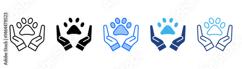 Animal Rights Icon Set With Multiple Style Collection 