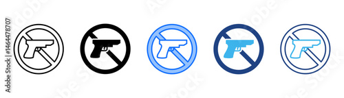 Free Download Gun Control Icon Set With Multiple Style Collection  - GFXLoad