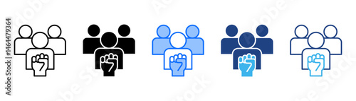 Workers' Rights Icon Set With Multiple Style Collection 
