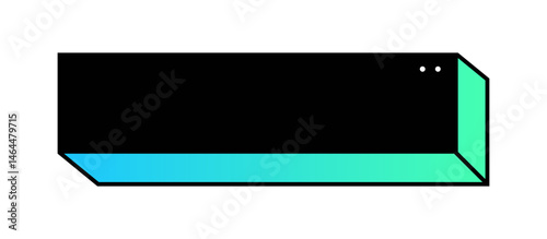 Futuristic element vector illustration. Colorful lower third video overlay.