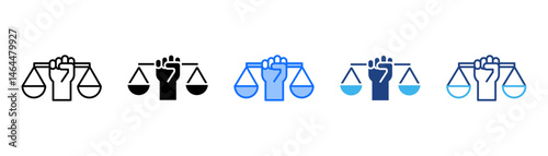 Human Rights Icon Set With Multiple Style Collection 