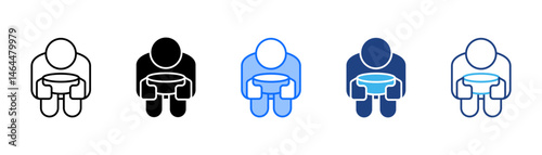 Poverty And Hunger Icon Set With Multiple Style Collection 