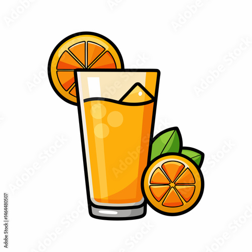 Refreshing Orange Juice.  A Glass of Sunshine