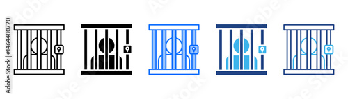 Prison Reform Icon Set With Multiple Style Collection 