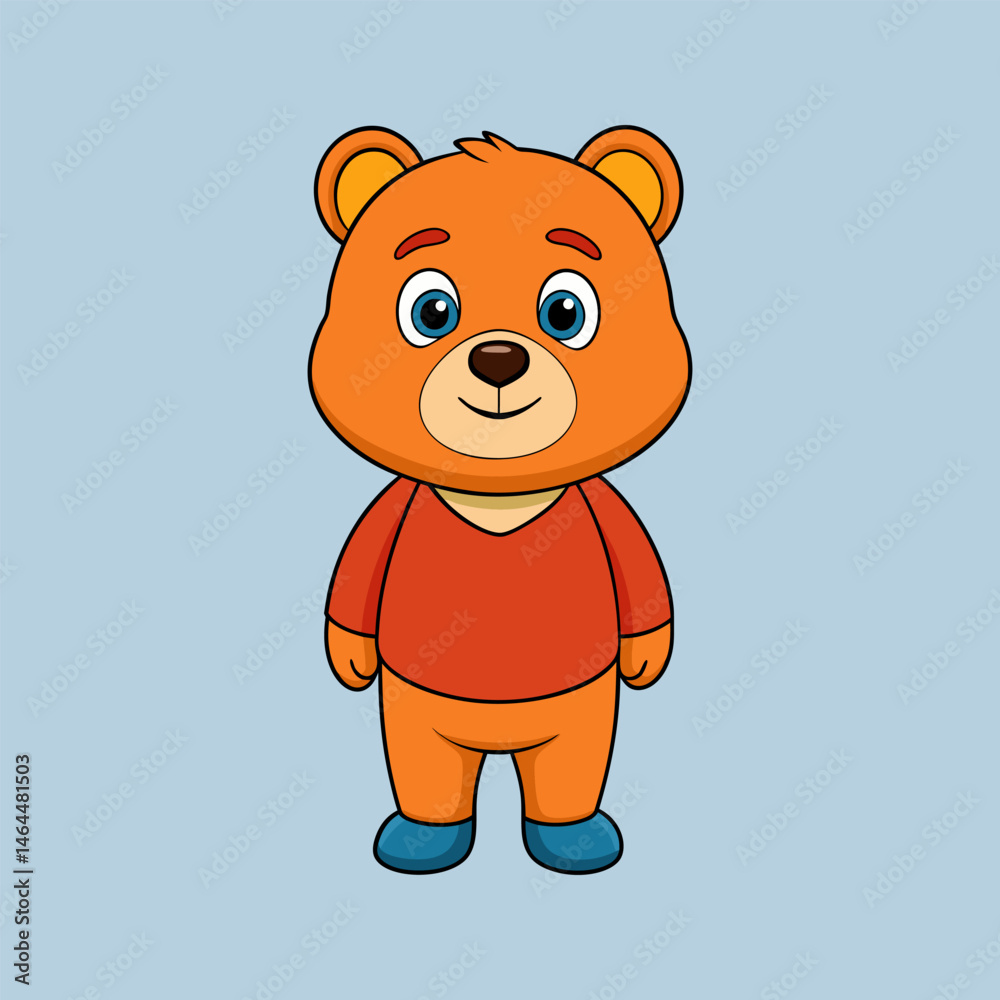 Fototapeta premium Adorable Cartoon Bear Illustration
