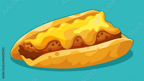 A mouthwatering combination of crumbled sausage scrambled eggs and melty cheddar cheese tucked inside a savory puff pastry braid.. Vector illustration