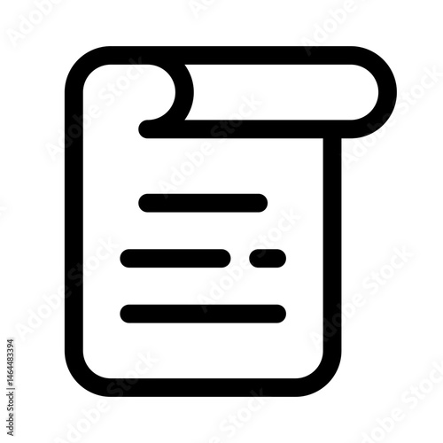 declaration of independence icon with line style, perfect for user interface projects