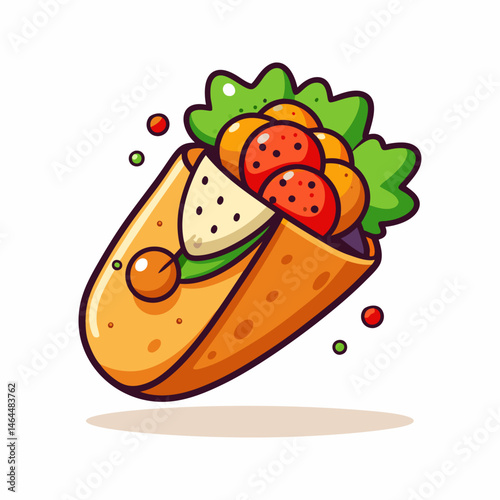 A Delicious Burrito.  A vibrant and appetizing image of a freshly made burrito.  perfect for food blogs and restaurant menus.