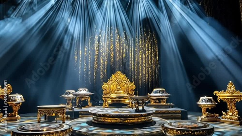 stage interior concept with a collection of lights