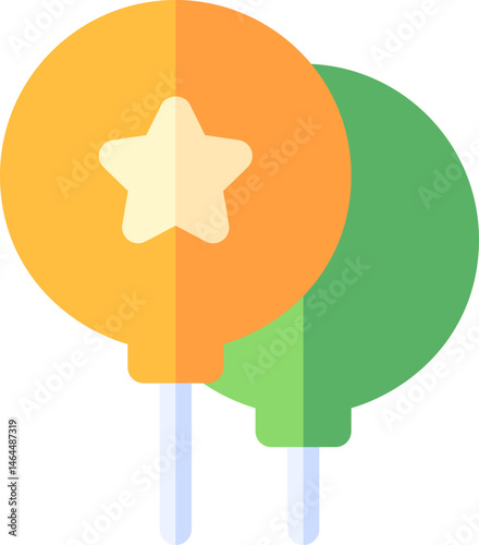 balloons illustration on a white background    
