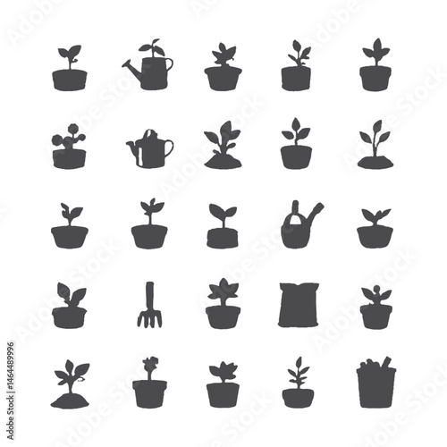 Collection of Plant and Gardening Silhouettes