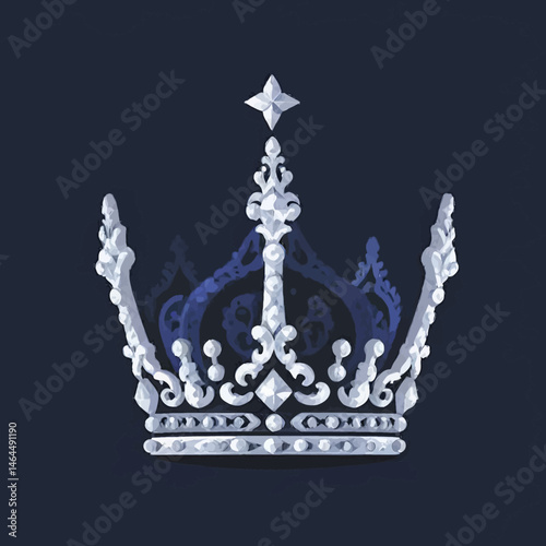 Royal_Crown_Art_Diamond_Tiara_Luxury_Jewelry_Dark_Blue