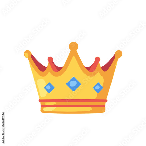 Cartoon_Crown_Gold_Red_Blue_Jewels