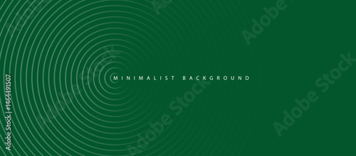  modern minimalist abstract background with deep green base, concentric light gray circles