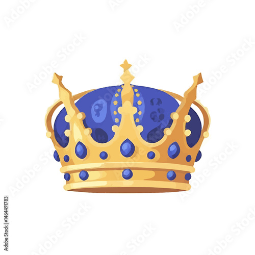 Gold_Blue_Crown_Illustration_Royalty_Concept