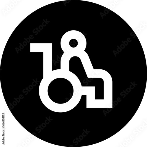 disabled sign illustration on a white background     