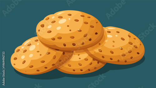 A photo of a freshly baked batch of glutenfree oatmeal cookies guaranteed to please both glutenfree and nonglutenfree eaters alike.. Vector illustration