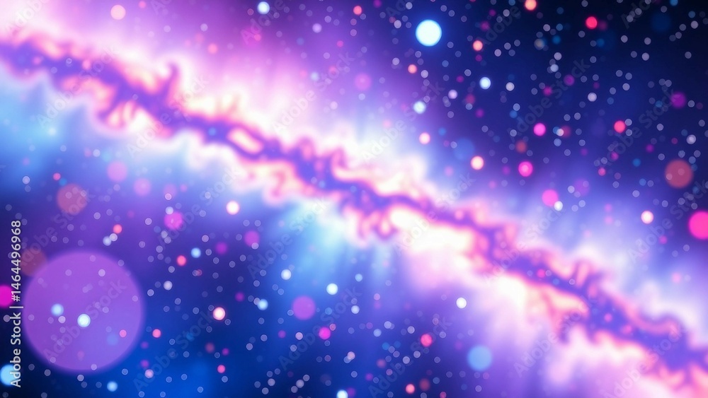 Vibrant cosmic-themed collage element set on transparent background 4K