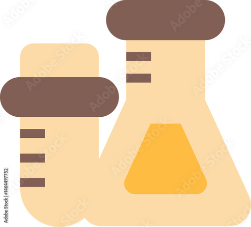 flasks illustration on a white background    