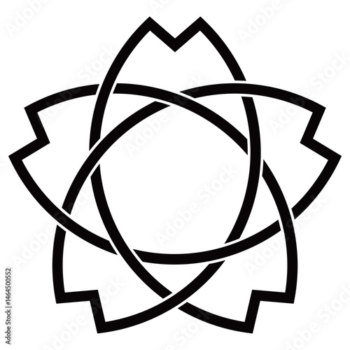 家紋です。釜敷山桜といいます。