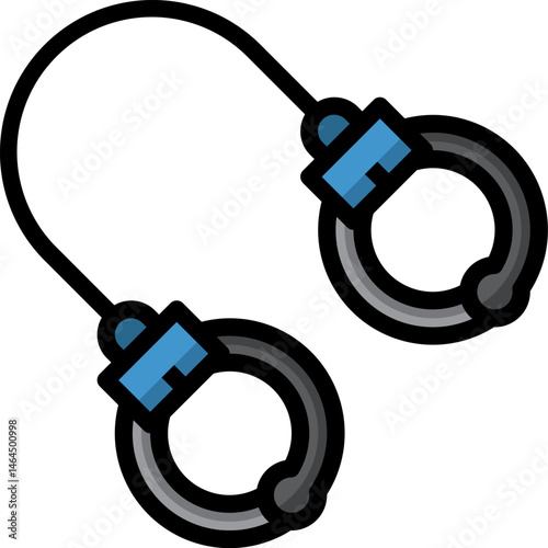 handcuffs illustration on a white background    