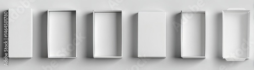Blank white boxes arranged in a row