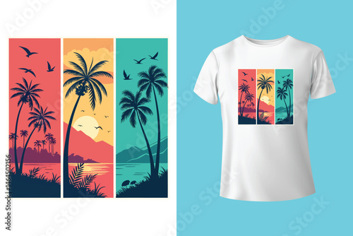 Hello Summer T-Shirt Design, t-shirt design vector, summer sunglass vector