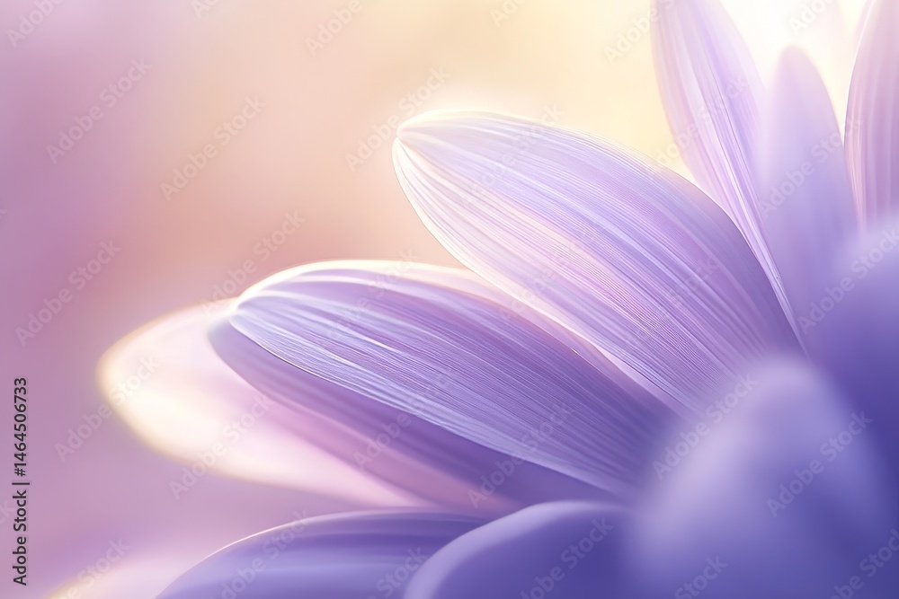 Fototapeta premium Delicate lavender flower petals in soft light.