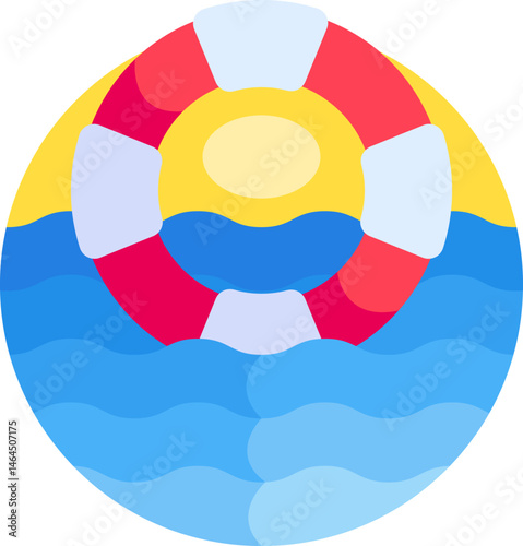 lifebuoy illustration on a white background    