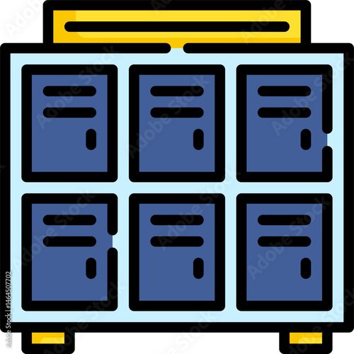 locker (2) illustration on a white background    
