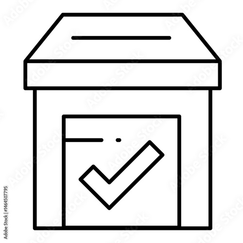 Ballot Box line icon