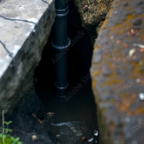 Dark sewage pipe