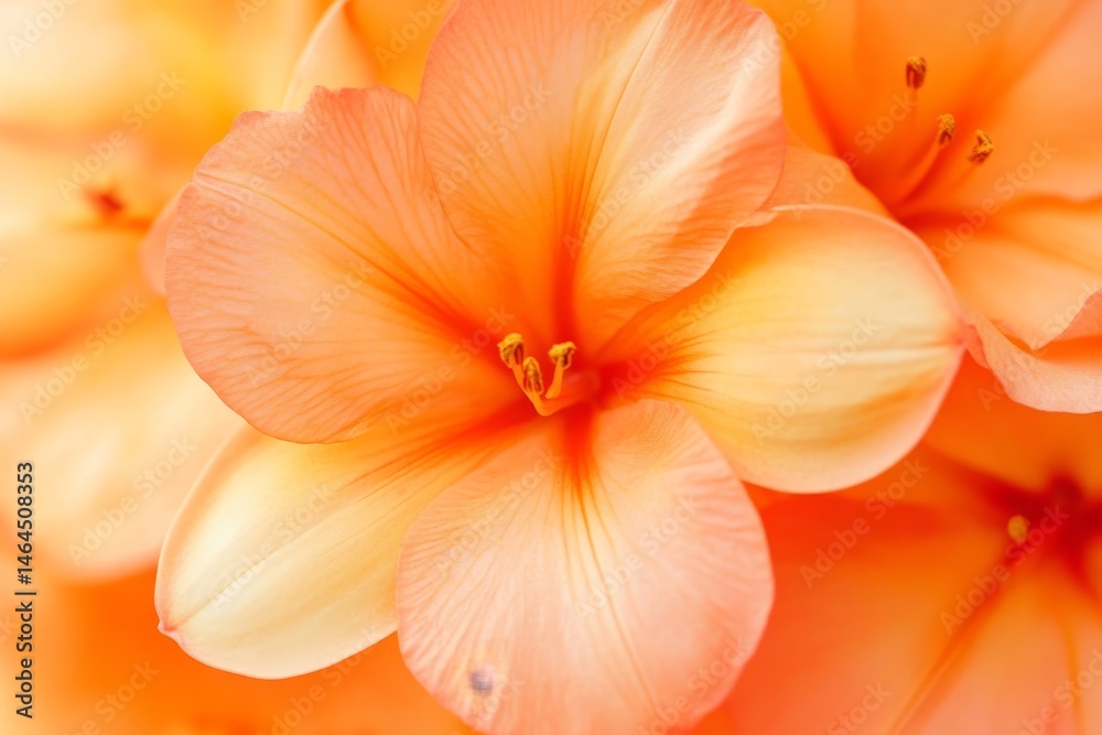 Fototapeta premium Close-up view of delicate, soft orange blossoms.