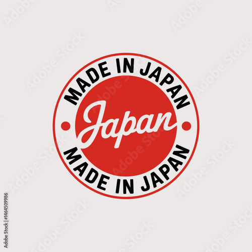 Free Download Made in Japan Red Circle Emblem with Bold Script - GFXLoad