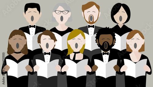 formal choir singing group