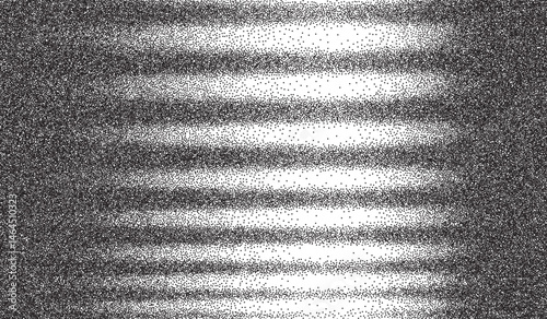 Visual texture featuring stippled overlay reminiscent of vintage VHS aesthetics enhances digital art formed by various dots