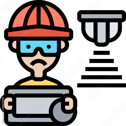 motion sensor illustration on a white background    