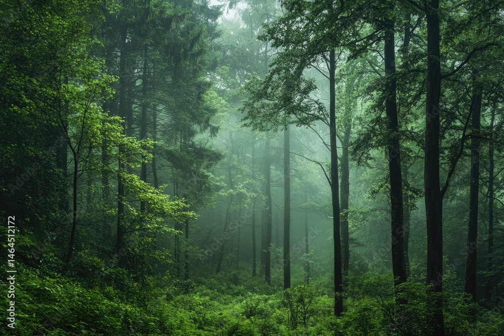 Fototapeta premium Misty forest path