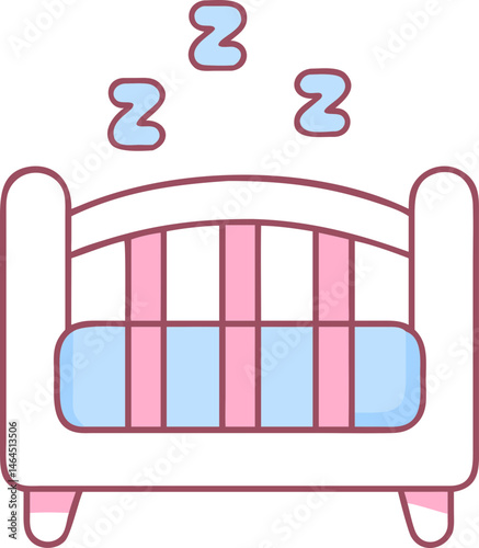 Crib Soft Bedding Icon Baby Nursery Furniture Transparent Background