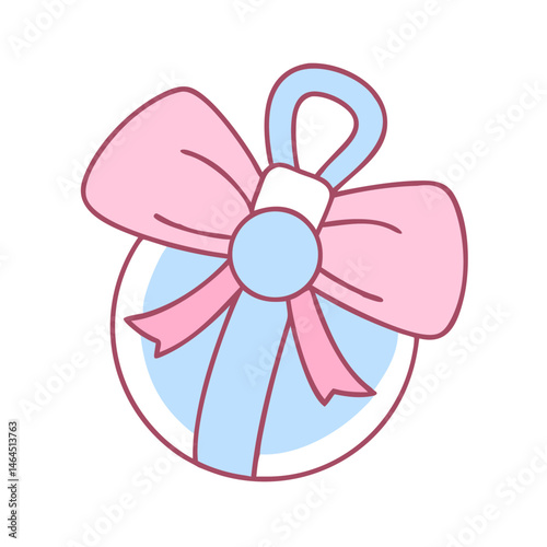 Pacifier Gift Wrap Icon Baby Shower Present Transparent Background