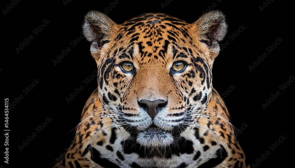 Obraz premium jaguar with a black background