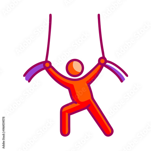 Child Acrobat Trapeze Icon Circus Performer Air Transparent Background