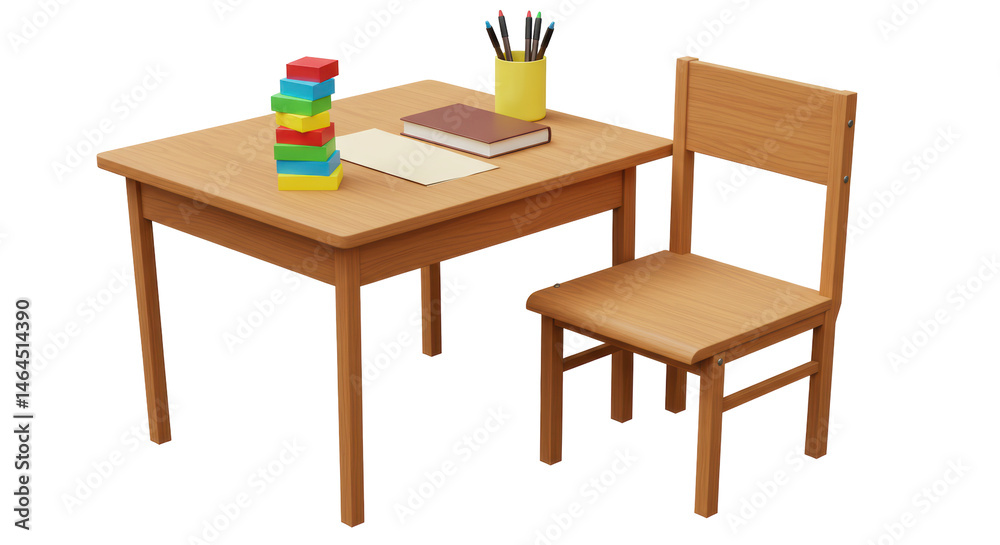 Fototapeta premium Isolated chair and table
