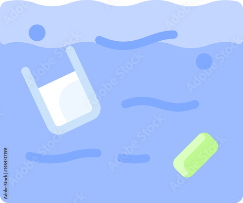 pollution illustration on a white background    