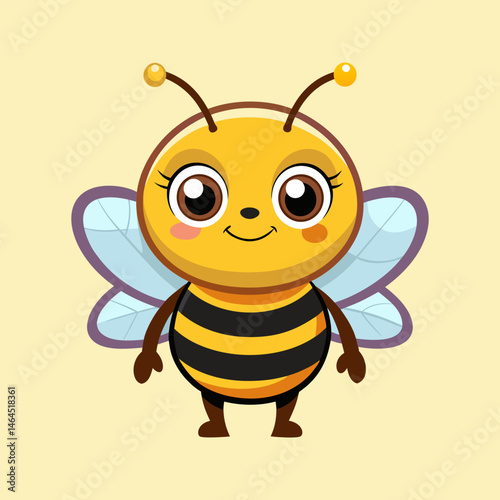 Adorable Cartoon Bee Illustration