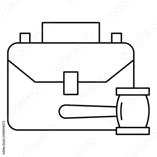 Employment Law Icon Depicting Legal Workplace Policies vector design